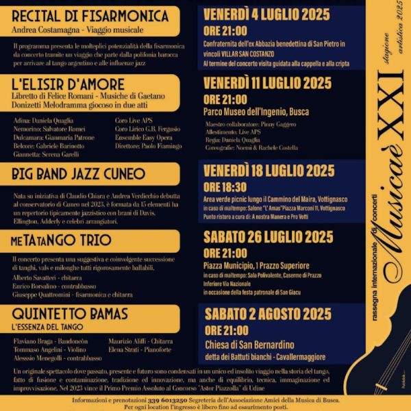 Concerti luglio 2025